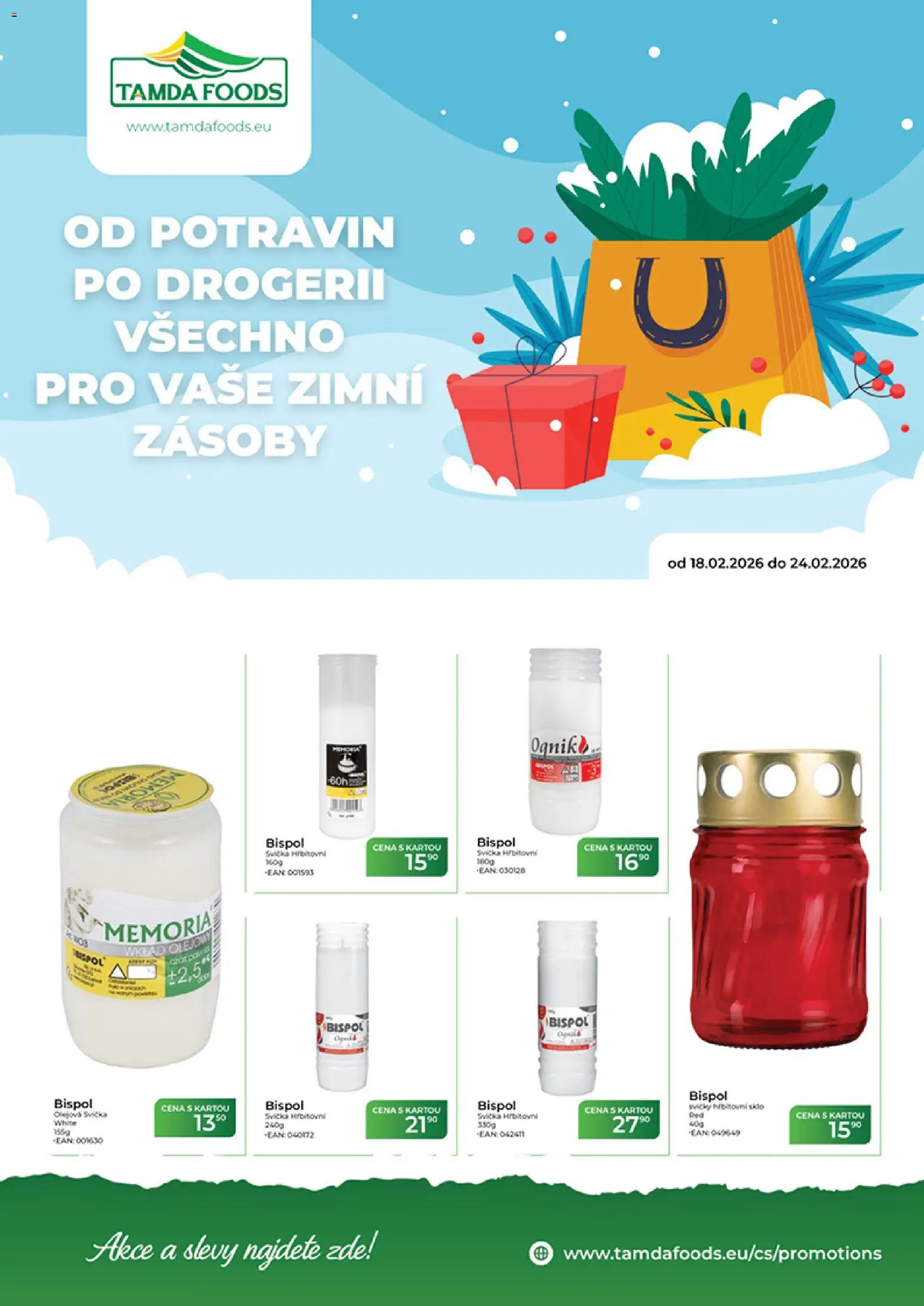 Tamda Foods leták - strana 1- platný od 18.02.2026