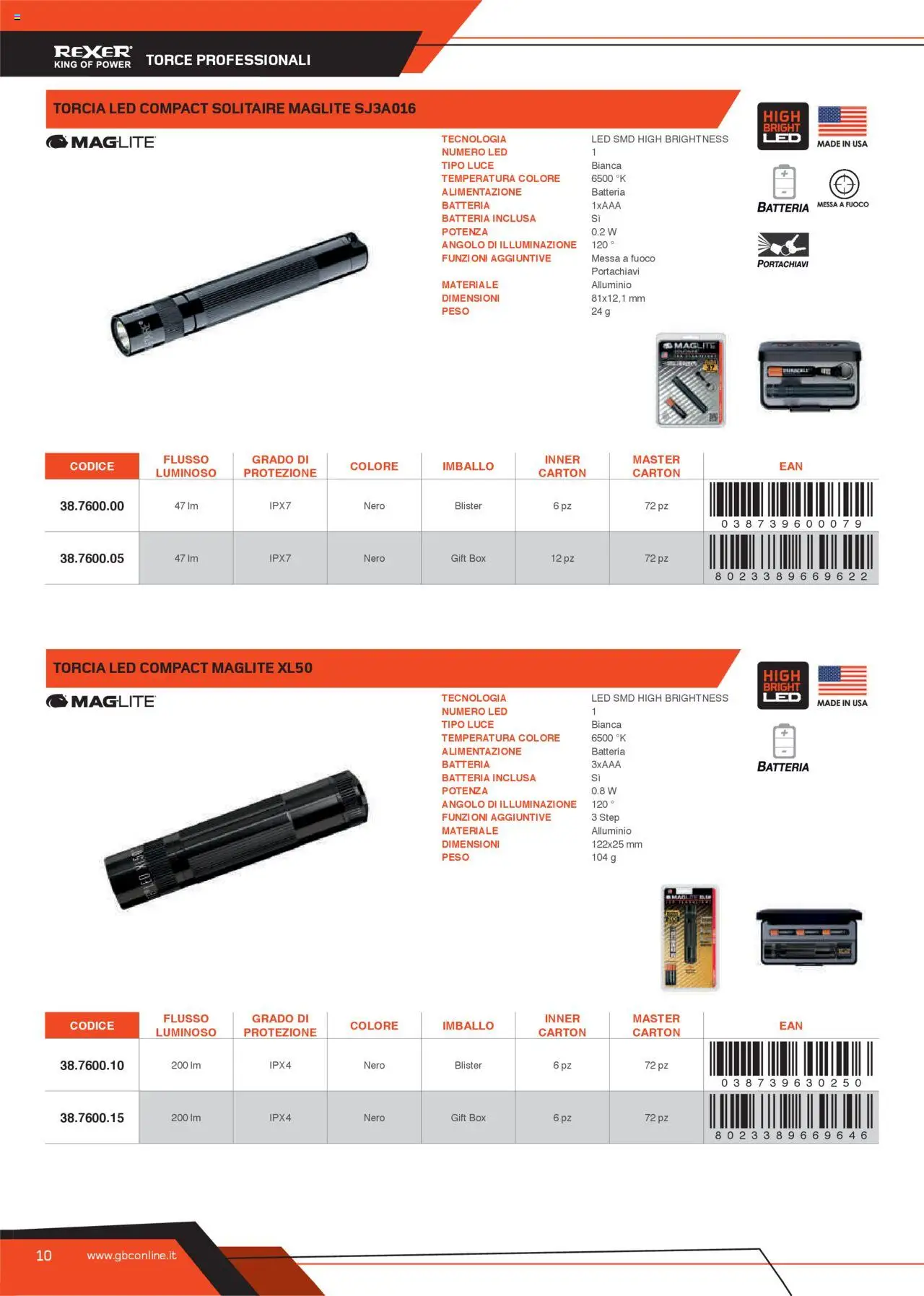 GBC Torce catalogo - pagina 10 - valido dal 31/05/2025