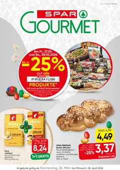 Vorschau SPAR Gourmet Flugblatt gültig ab 26.03.2026