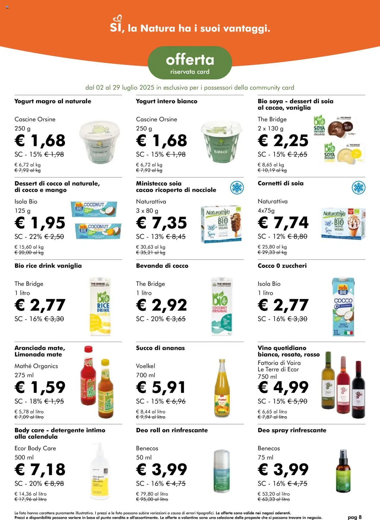 Volantino Natura Sì	 - pagina 8 - valido dal 02/07/2025