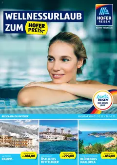 Vorschau Hofer Reisen Flugblatt gültig ab 01.10.2025