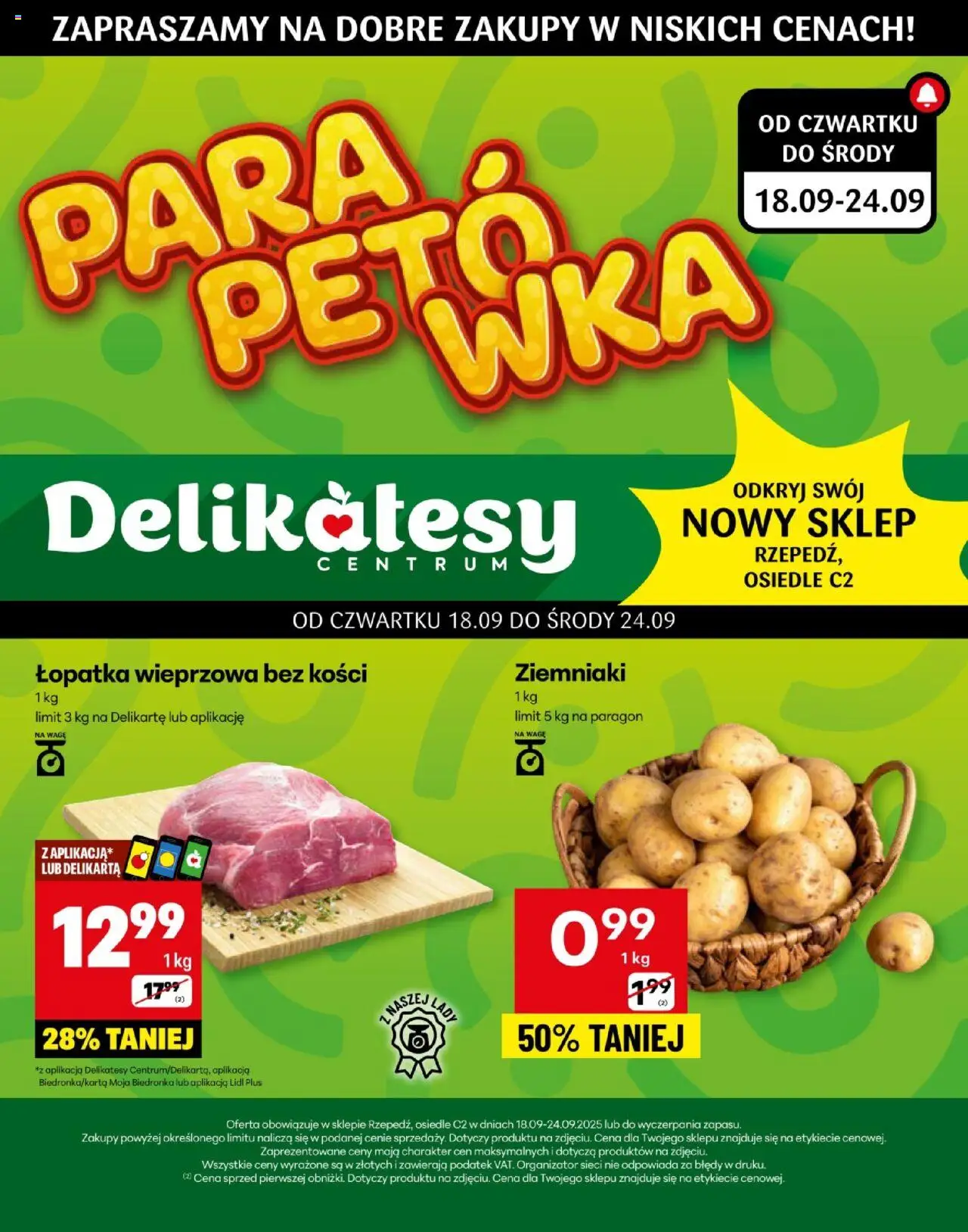 Delikatesy Centrum Gazetka - Rzepedź Otwarcie - strona 1- ważny od 18.09.2025