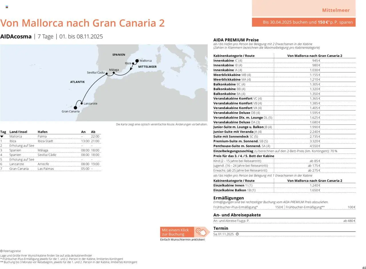 Aida Prospekt Winter 2025/26 - Seite 40 - gültig ab 01.10.2025