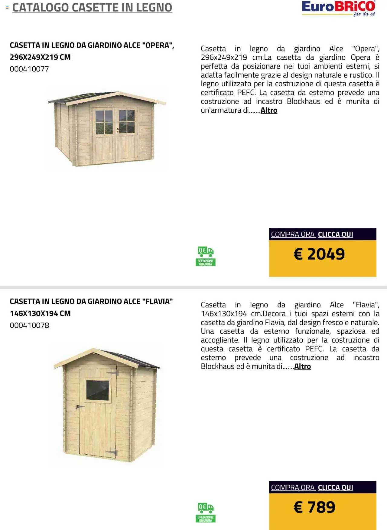 Eurobrico Casette in legno catalogo - pagina 18 - valido dal 23/07/2025