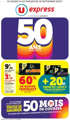 Aperçu U Express catalogue 50 ans Magasins U valable à partir du 16/09/2025
