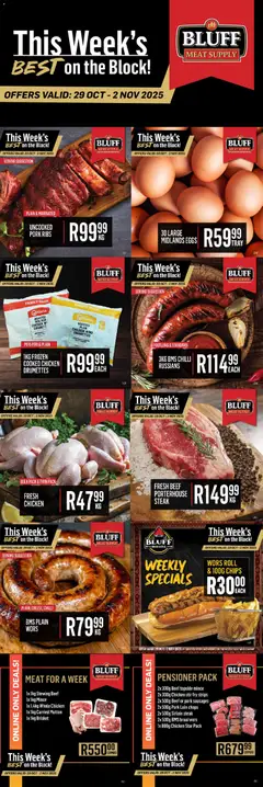 Preview Bluff Meat Supply - This Week's BEST on the Block! valid from 29/10/2025