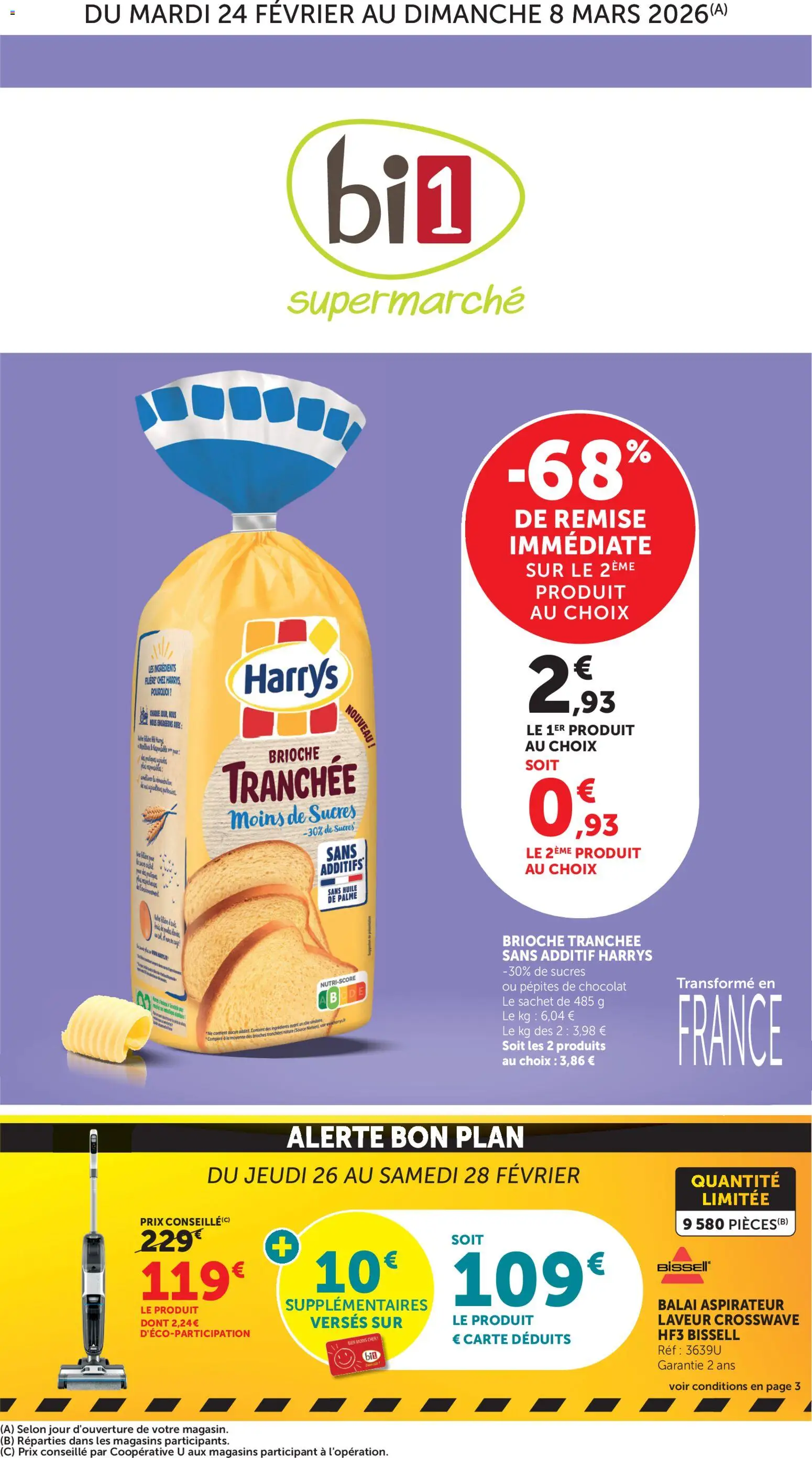 bi1 catalogue supermarché - page 1 - valable à partir du 24/02/2026