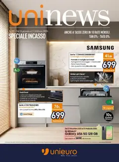 Anteprima Unieuro Incasso catalogo valida dal 16/01/2026