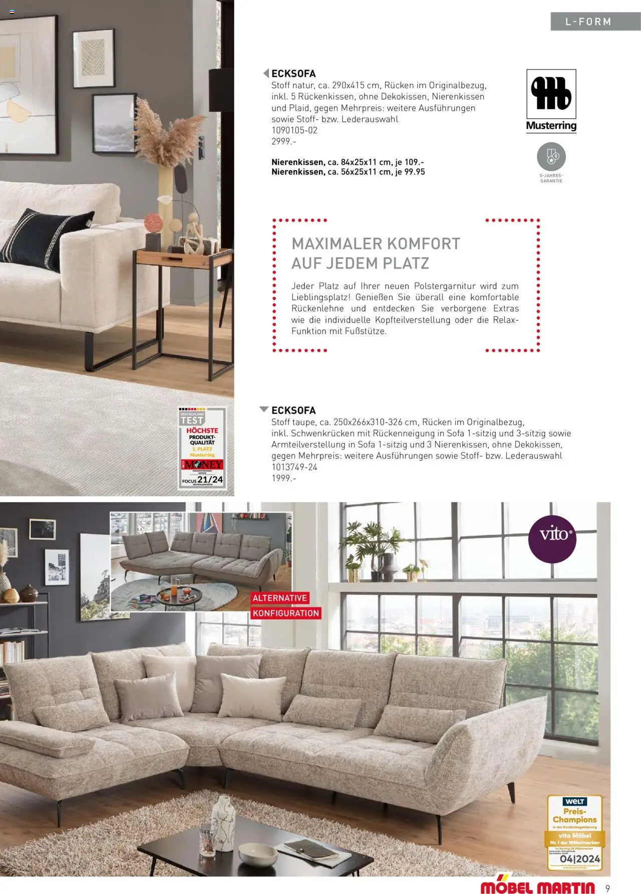 Möbel Martin Sessel & Sofas - Seite 9 - gültig ab 30.08.2025