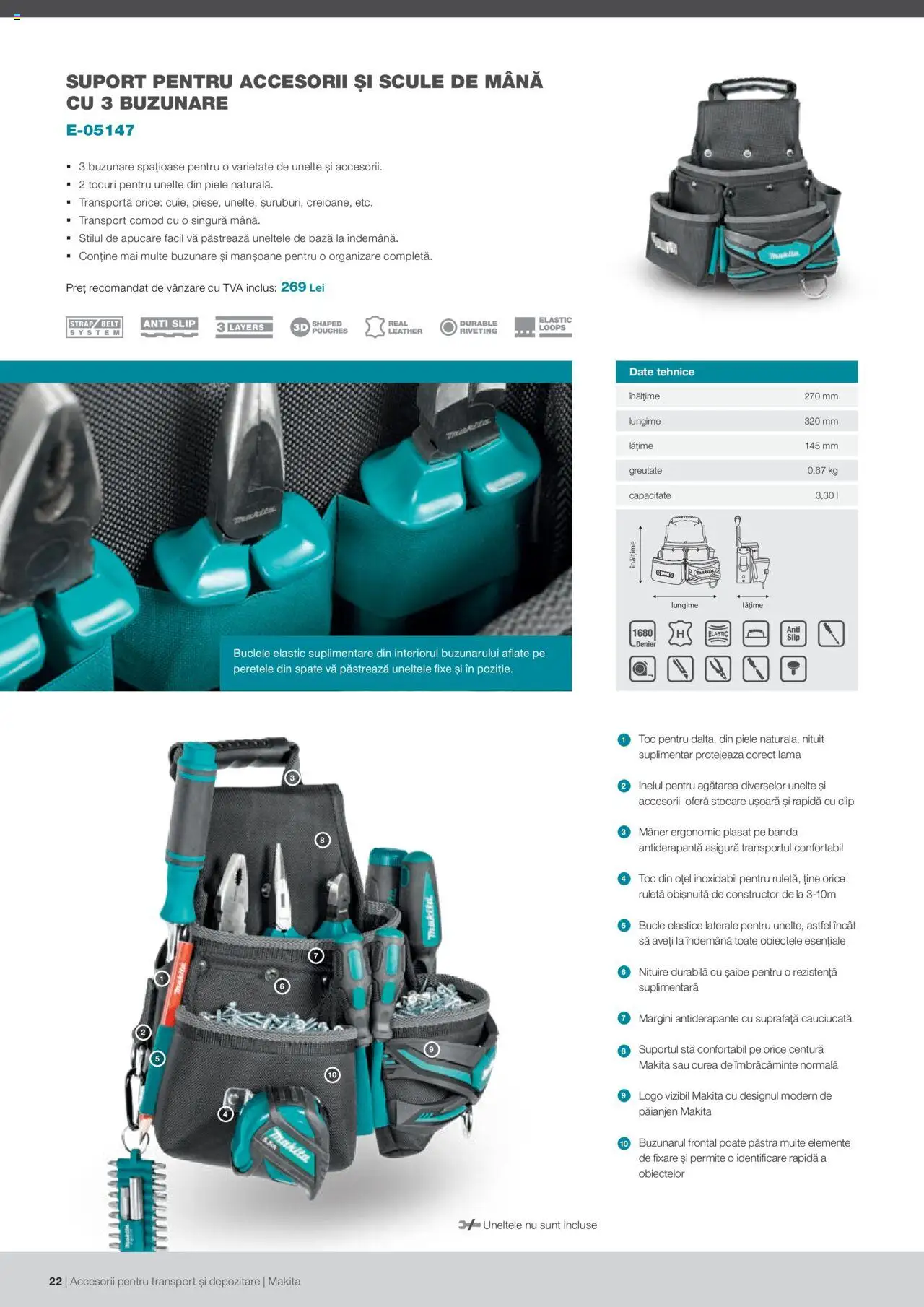 Makita catalog - Accesorii pentru transport si depozitare   - pagina 22- valabil de la 06.09.2021