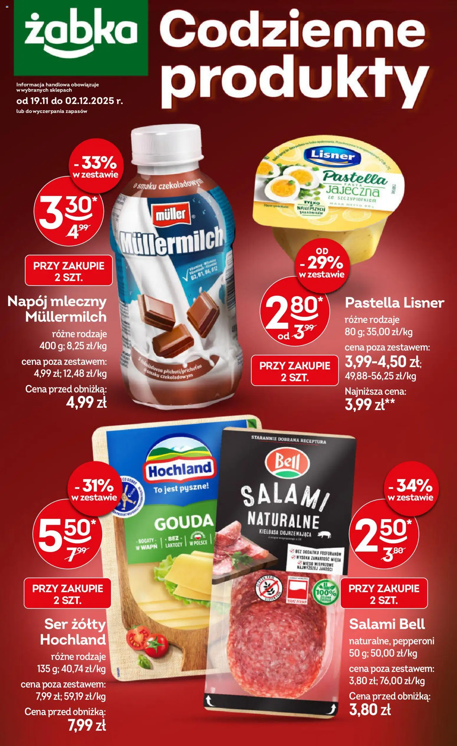 Żabka Gazetka - Codzienne produkty - strona 1- ważny od 19.11.2025