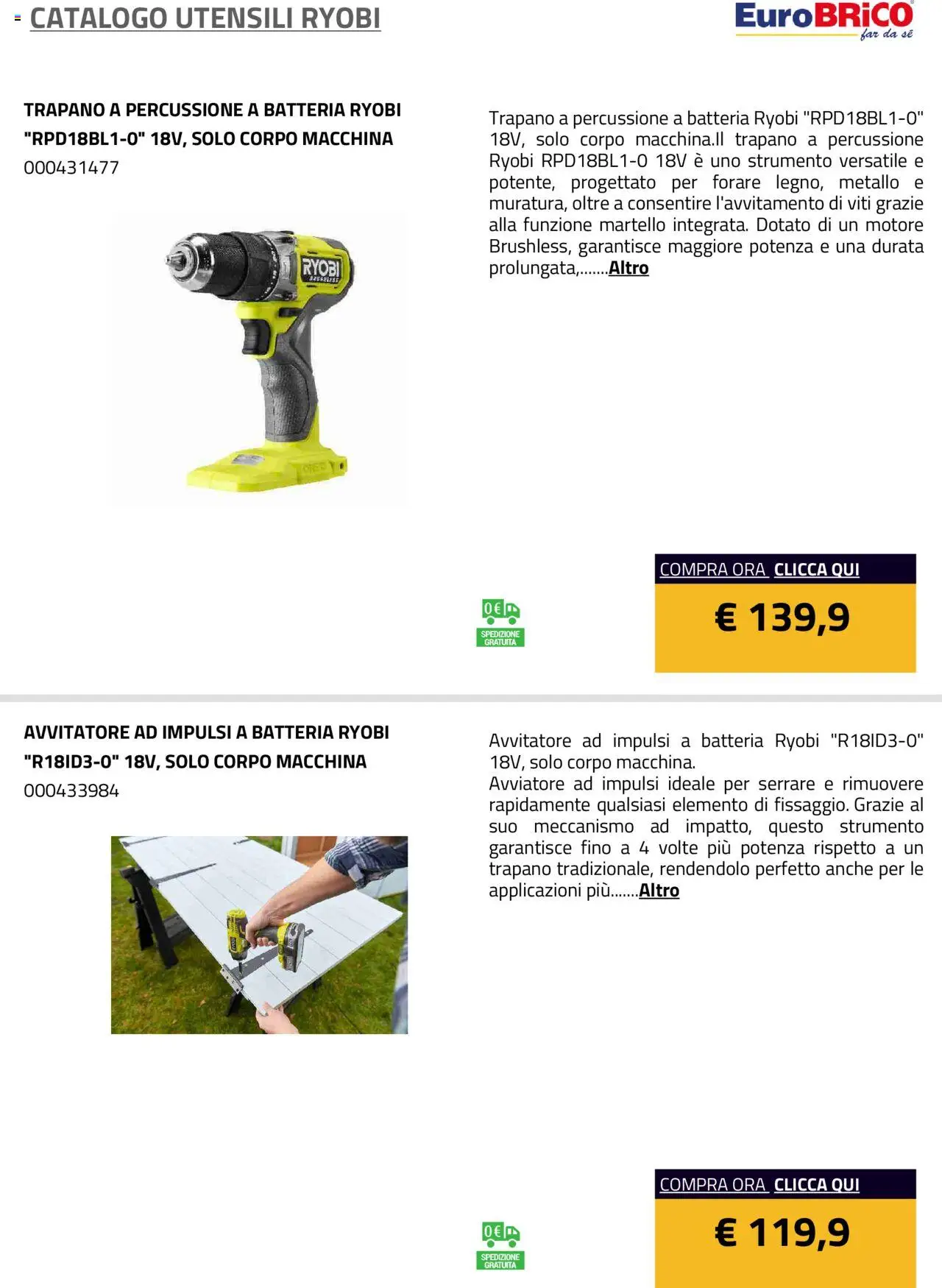 Eurobrico Utensili Ryobi catalogo - pagina 67 - valido dal 23/07/2025