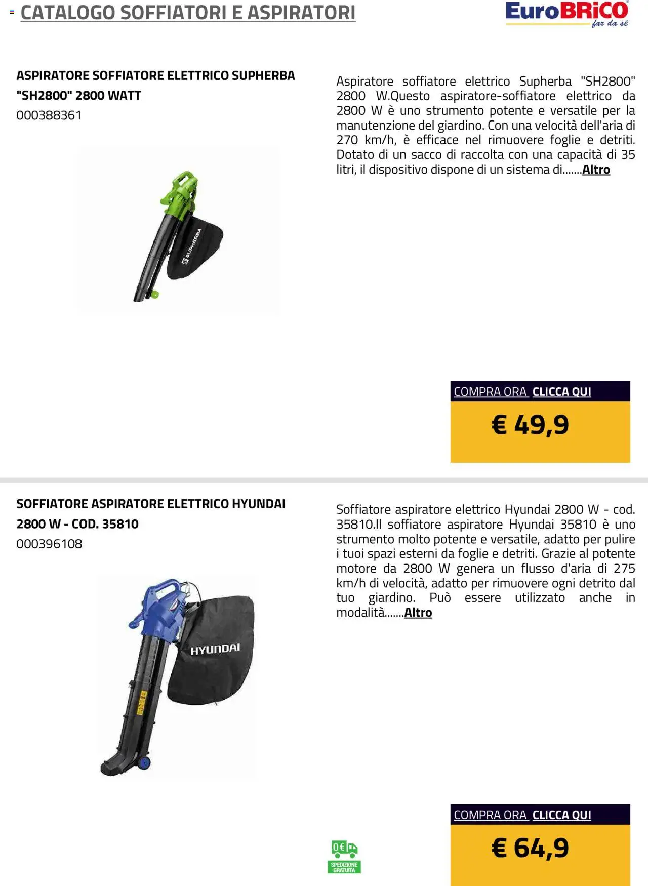 Eurobrico Soffiatori e Aspiratori catalogo - pagina 15 - valido dal 23/07/2025