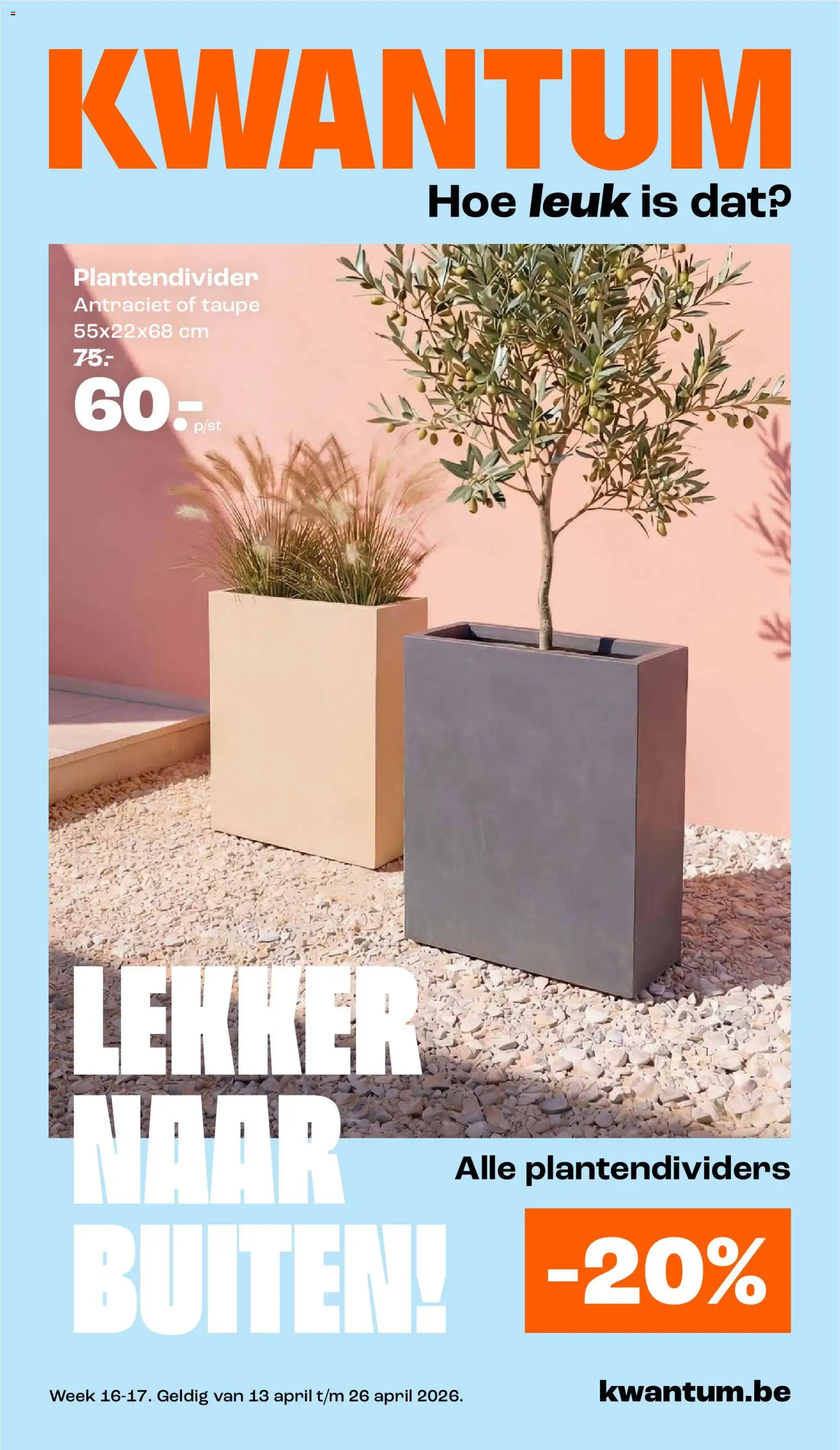 Kwantum folder / publicité - pagina 1- geldig vanaf 13/04/2026