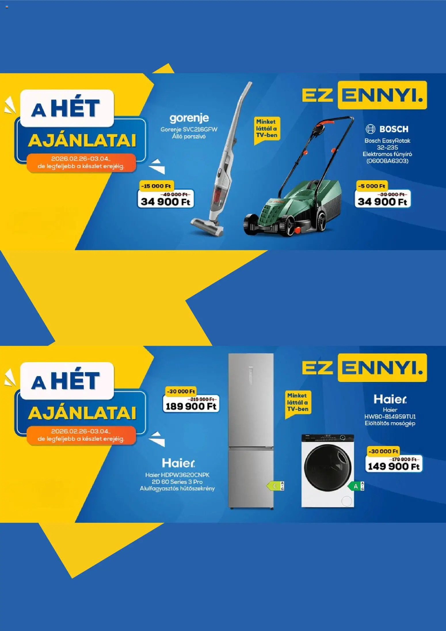 Euronics Akciós újság - 1oldal - érvényes 2026.02.26.-tól