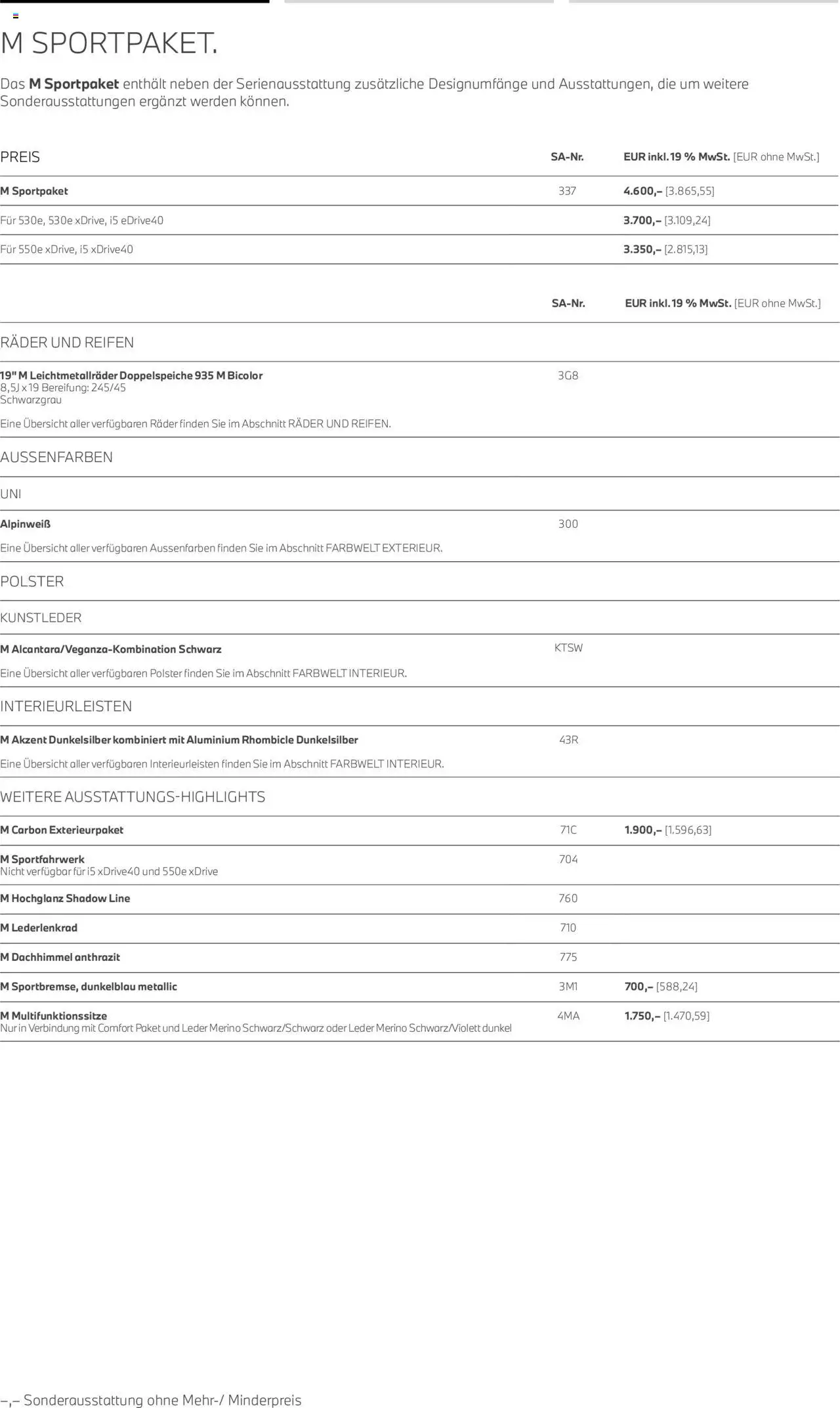 BMW 5 Limousine - Seite 8 - gültig ab 01.07.2025