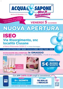 Anteprima Acqua e Sapone Iseo catalogo valida dal 05/12/2025