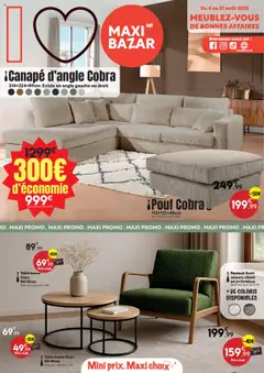 Aperçu Maxi Bazar catalogue mobilier valable à partir du 06/08/2025