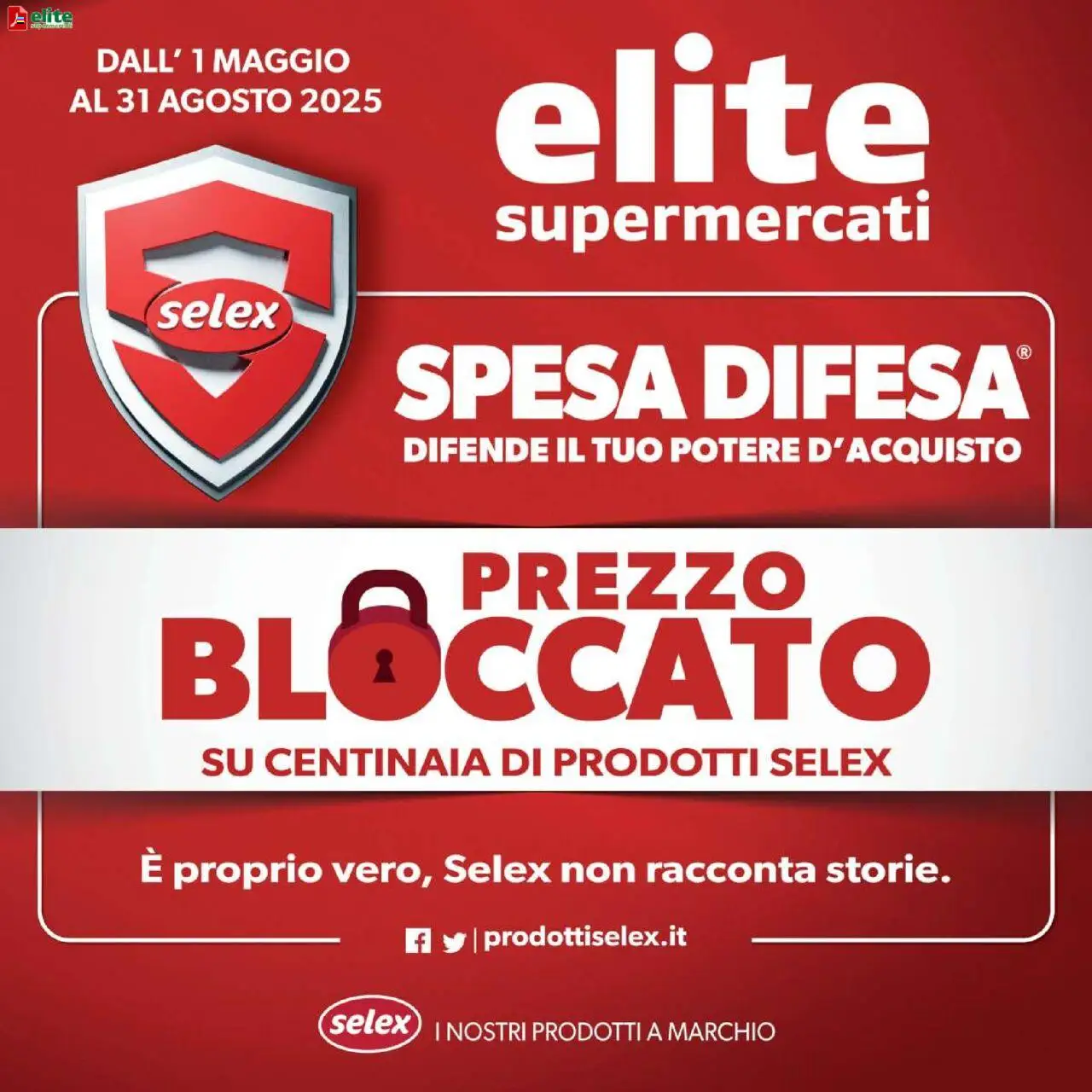 Volantino Spesa Difesa Selex Elite Supermercati	 - pagina 1 - valido dal 01/05/2025