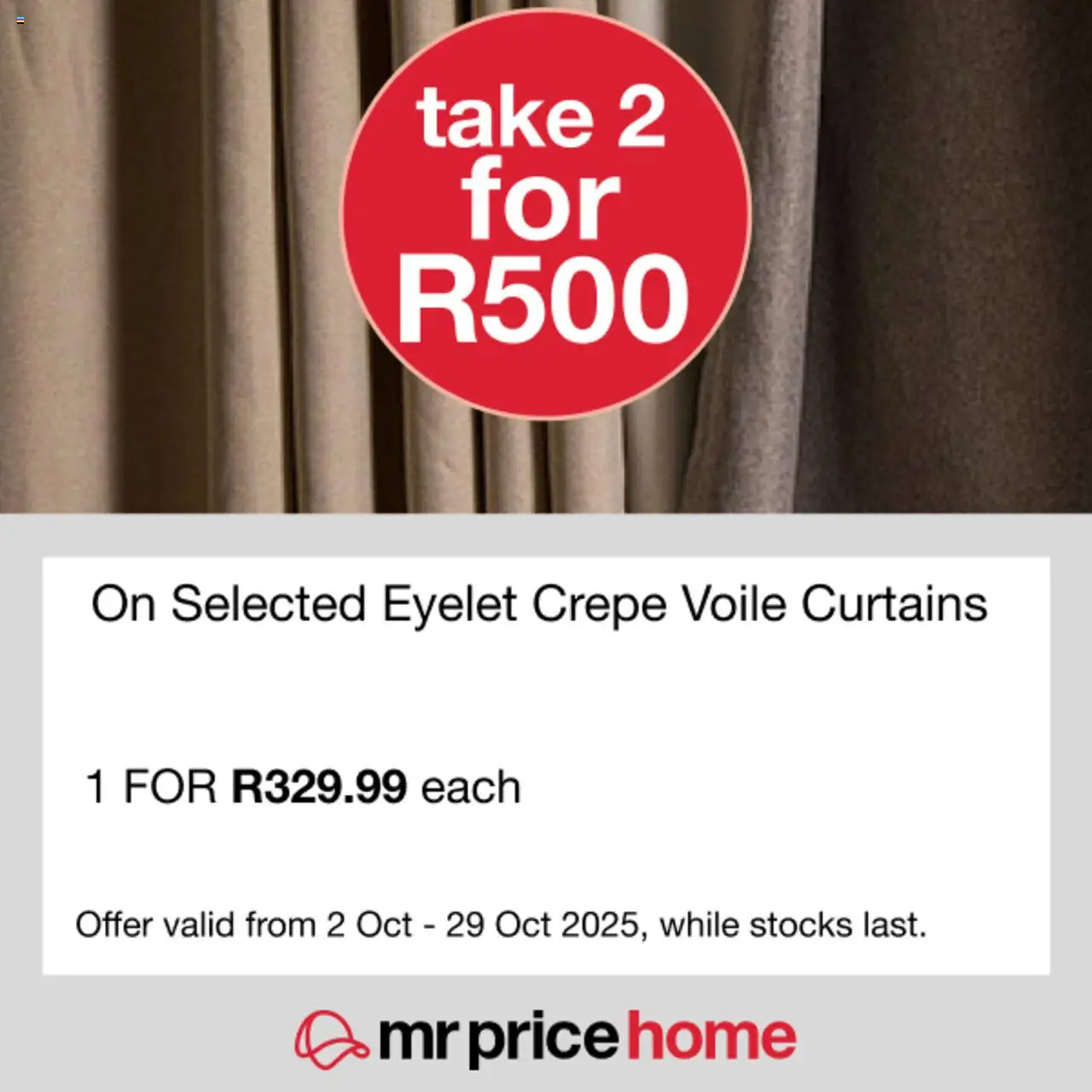 MRP Home Special Online Promos - page 1- valid from 02/10/2025