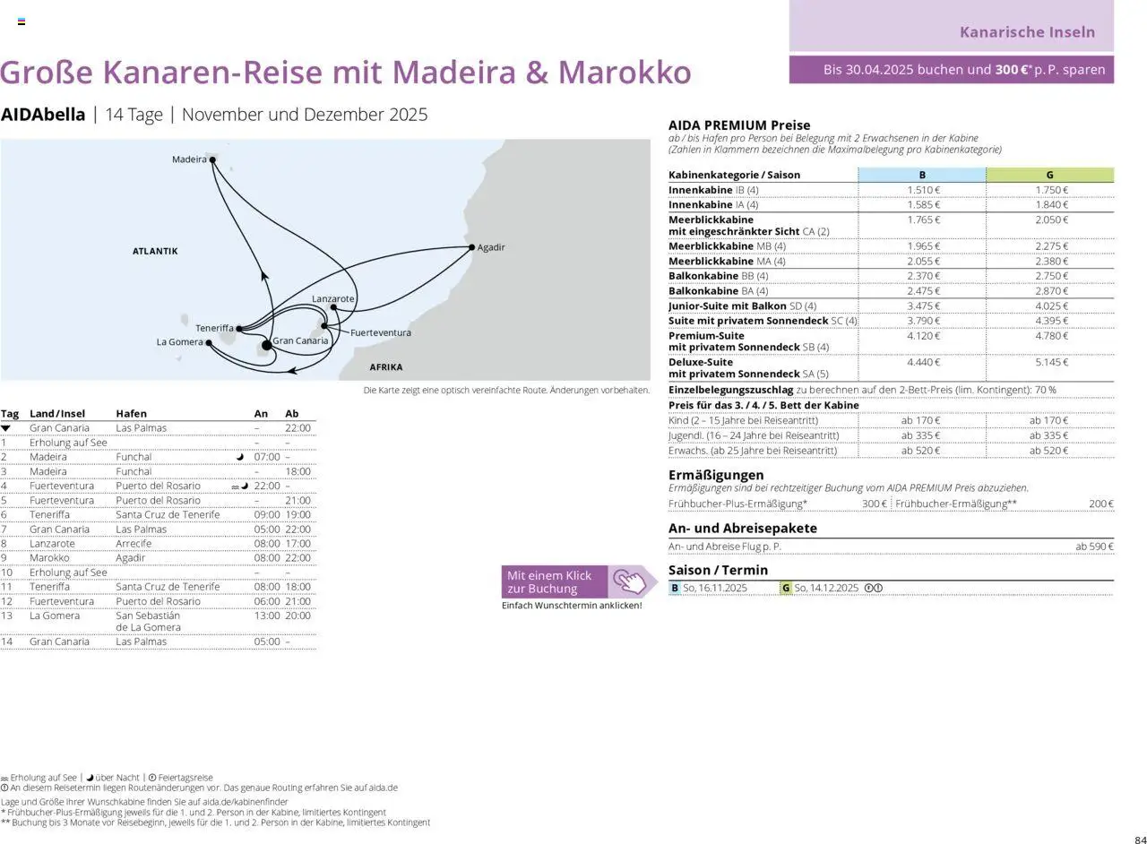 Aida Prospekt Winter 2025/26 - Seite 84 - gültig ab 01.10.2025