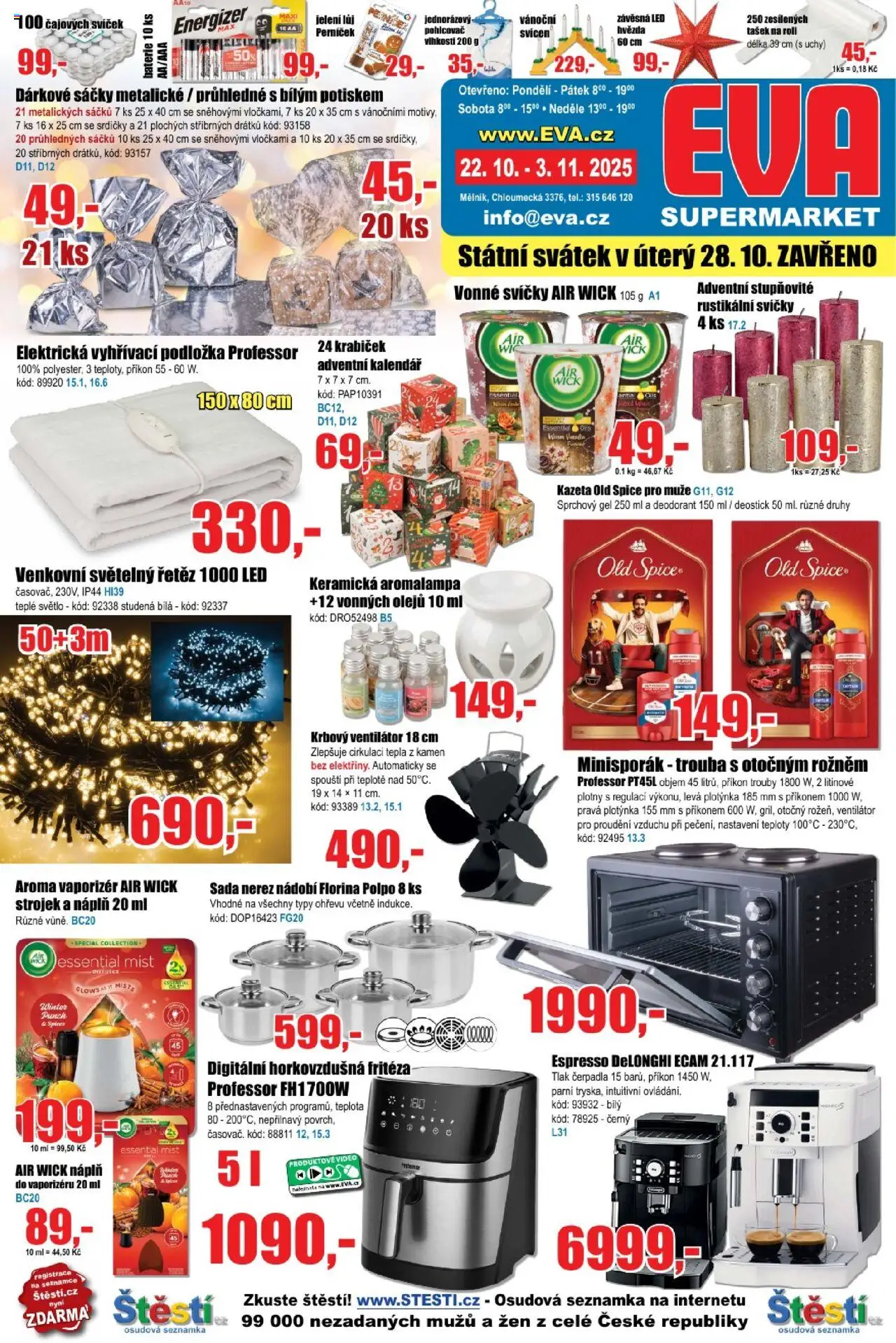 Eva supermarket leták - strana 1- platný od 21.10.2025