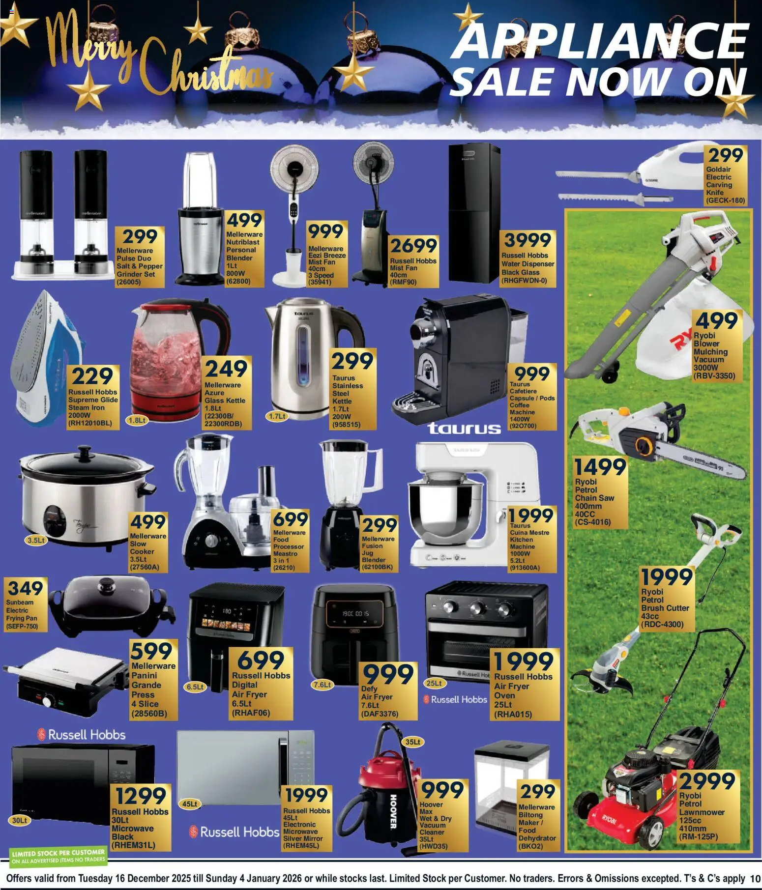 President Hyper Appliances Sales - page 1- valid from 16/12/2025