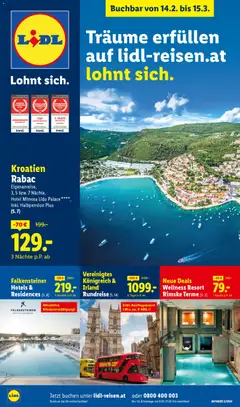 Vorschau Lidl Februar/März Reise - Highlights gültig ab 14.02.2026
