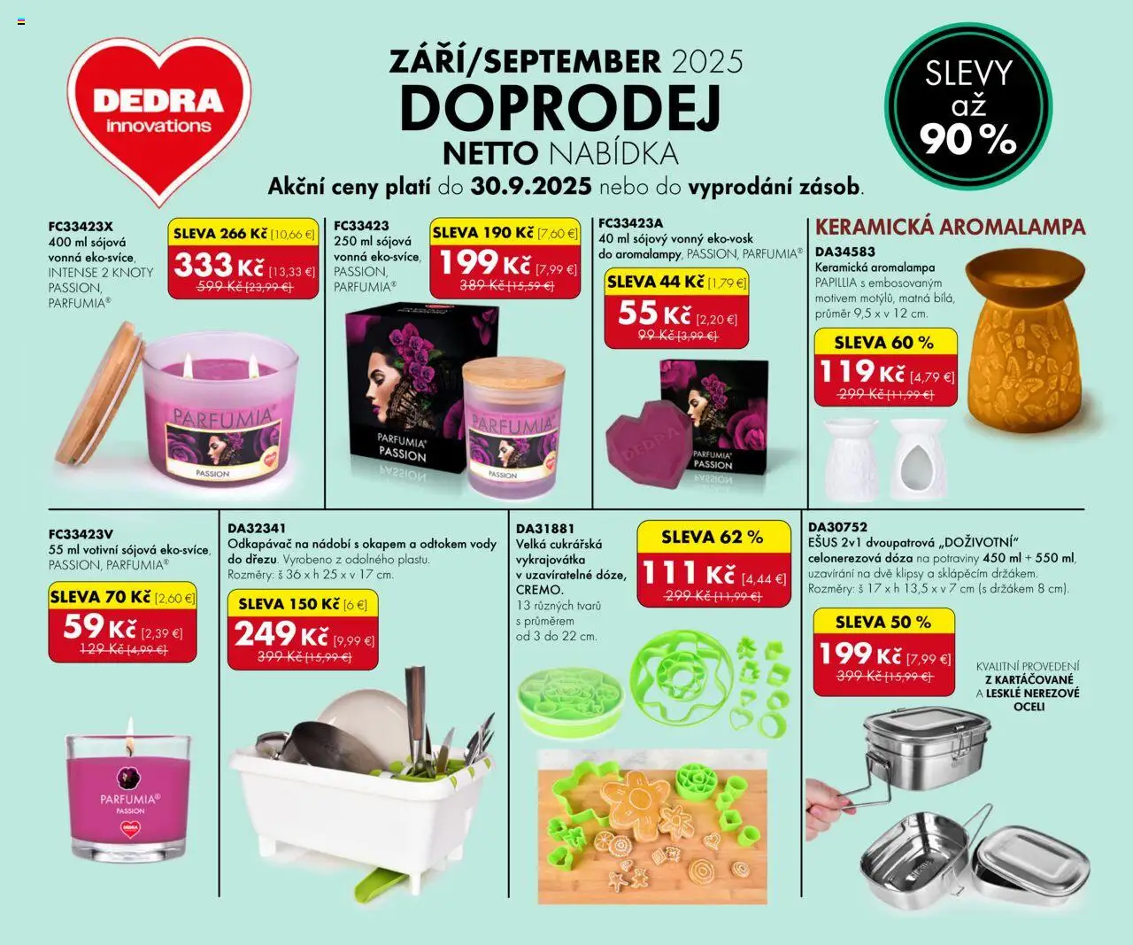 Dedra Dopredaj september 2025 - strana 1- platný od 01.09.2025
