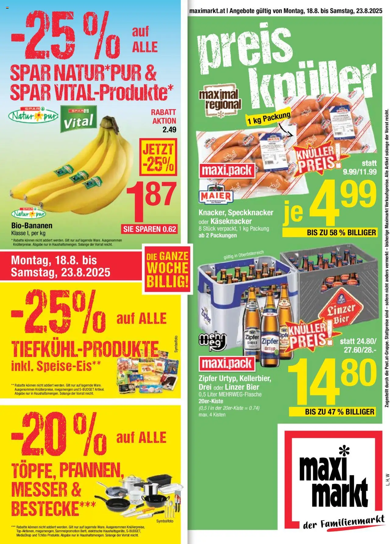 Maximarkt Flugblatt - Seite 1- gültig ab 18.08.2025