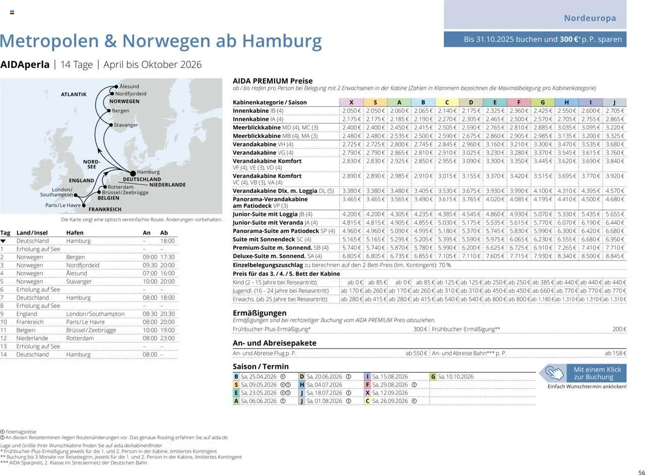 Aida Sommer 2026 - Seite 56 - gültig ab 01.03.2026