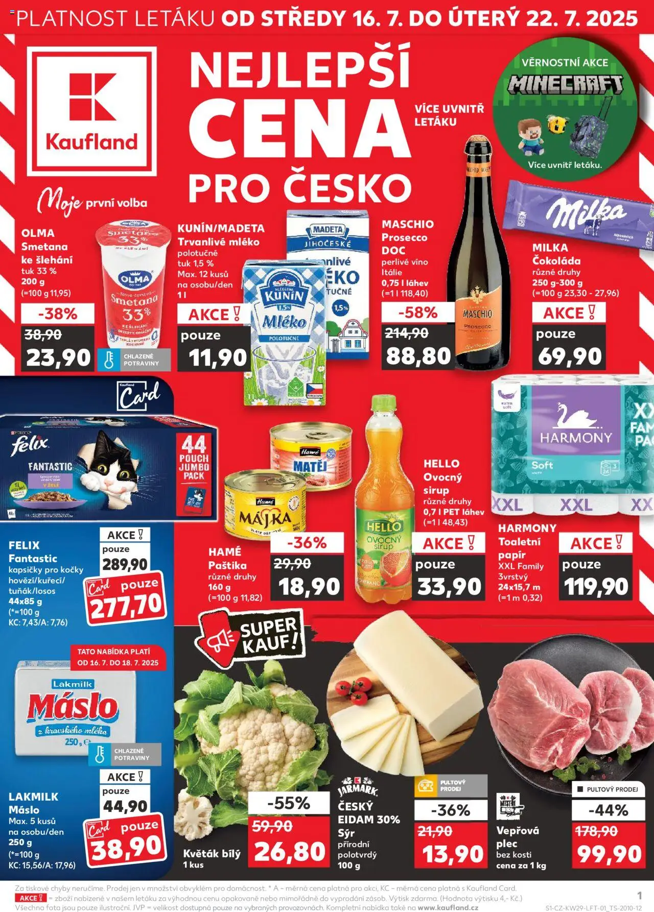 Kaufland leták - strana 1- platný od 16.07.2025