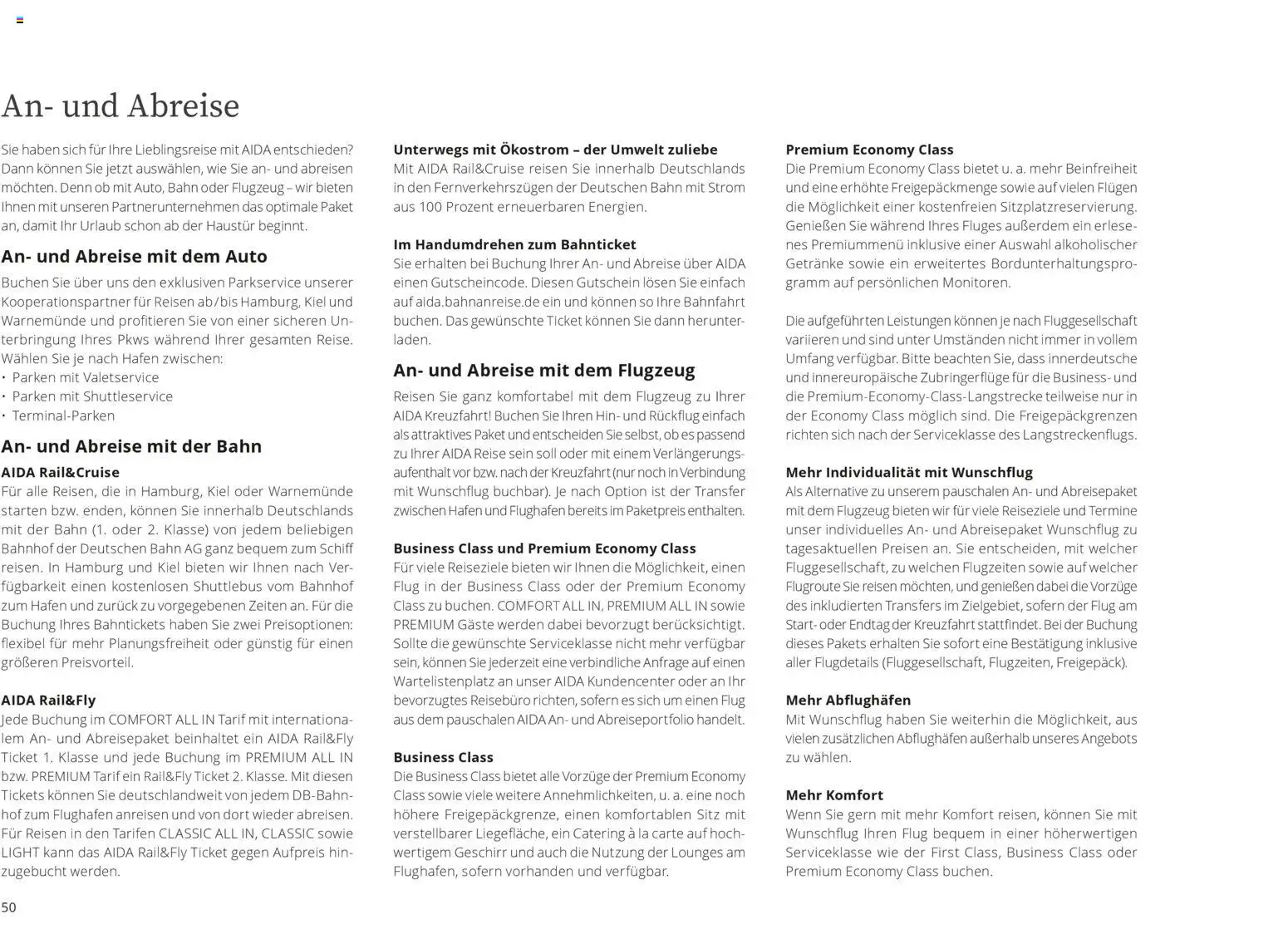 Aida AIDAselection - Seite 50 - gültig ab 01.04.2026