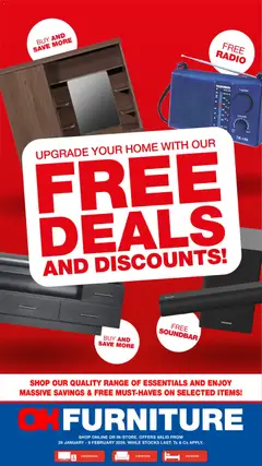Preview OK Furniture - Buy One Get One Free valid from 26/01/2026