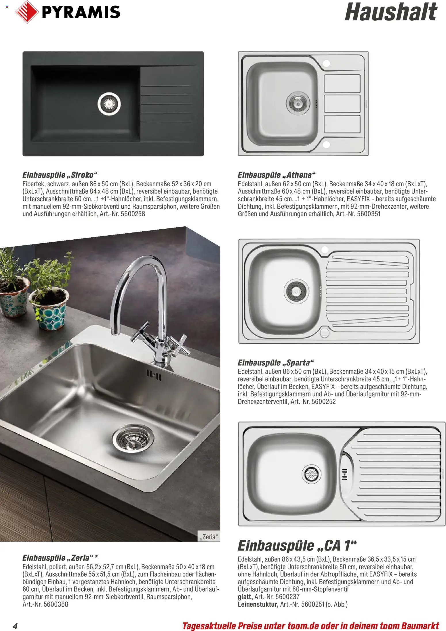 Toom Baumarkt  Wohnen & Haushalt 2026 - Seite 4 - gültig ab 01.01.2026