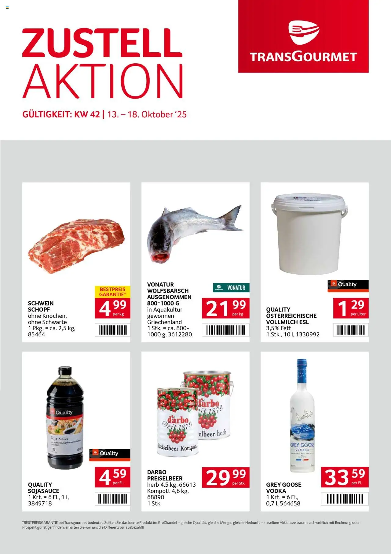 Transgourmet Zustellaktion - Seite 1- gültig ab 13.10.2025