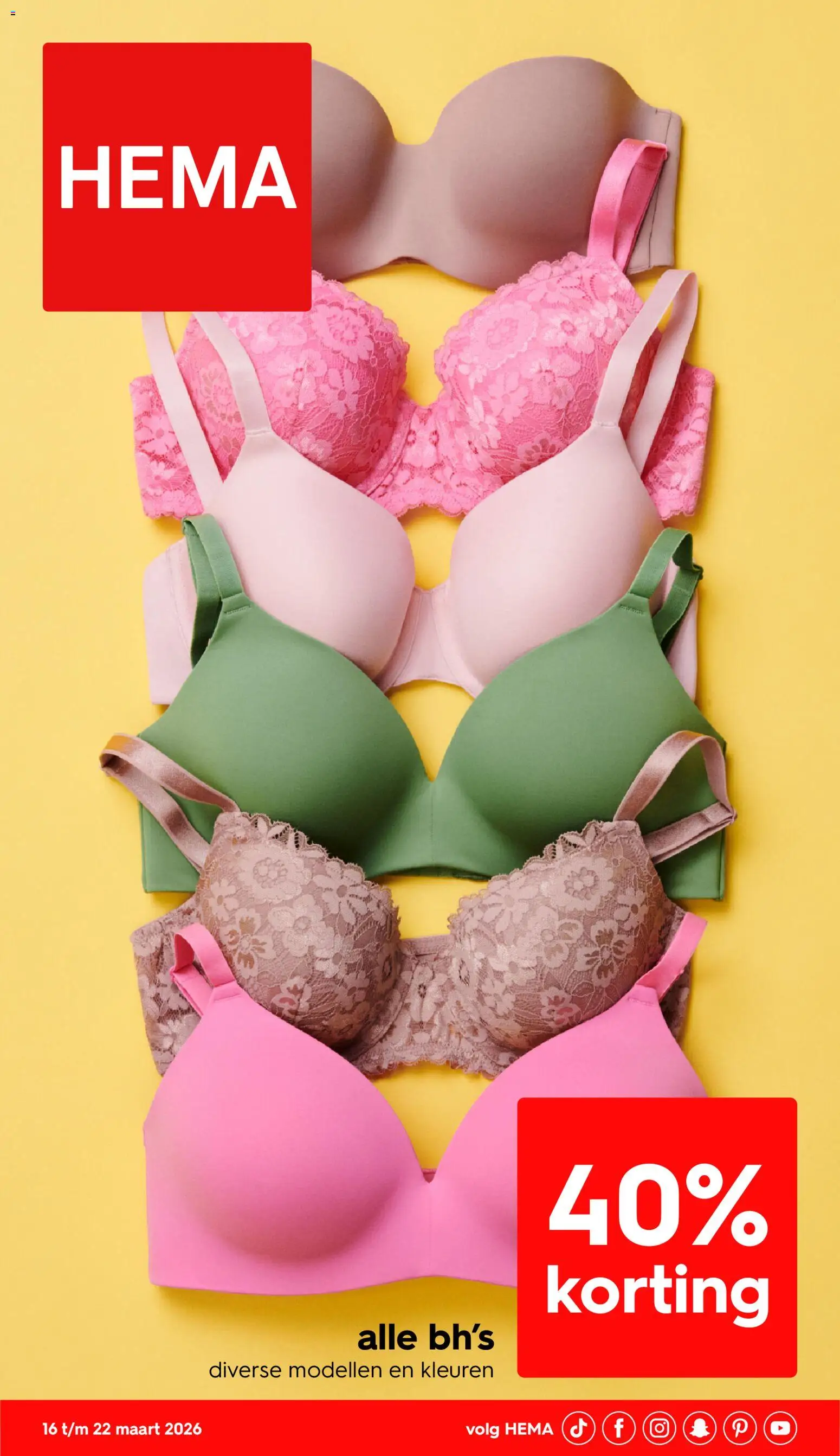 Hema folder / publicité - pagina 1- geldig vanaf 16/03/2026