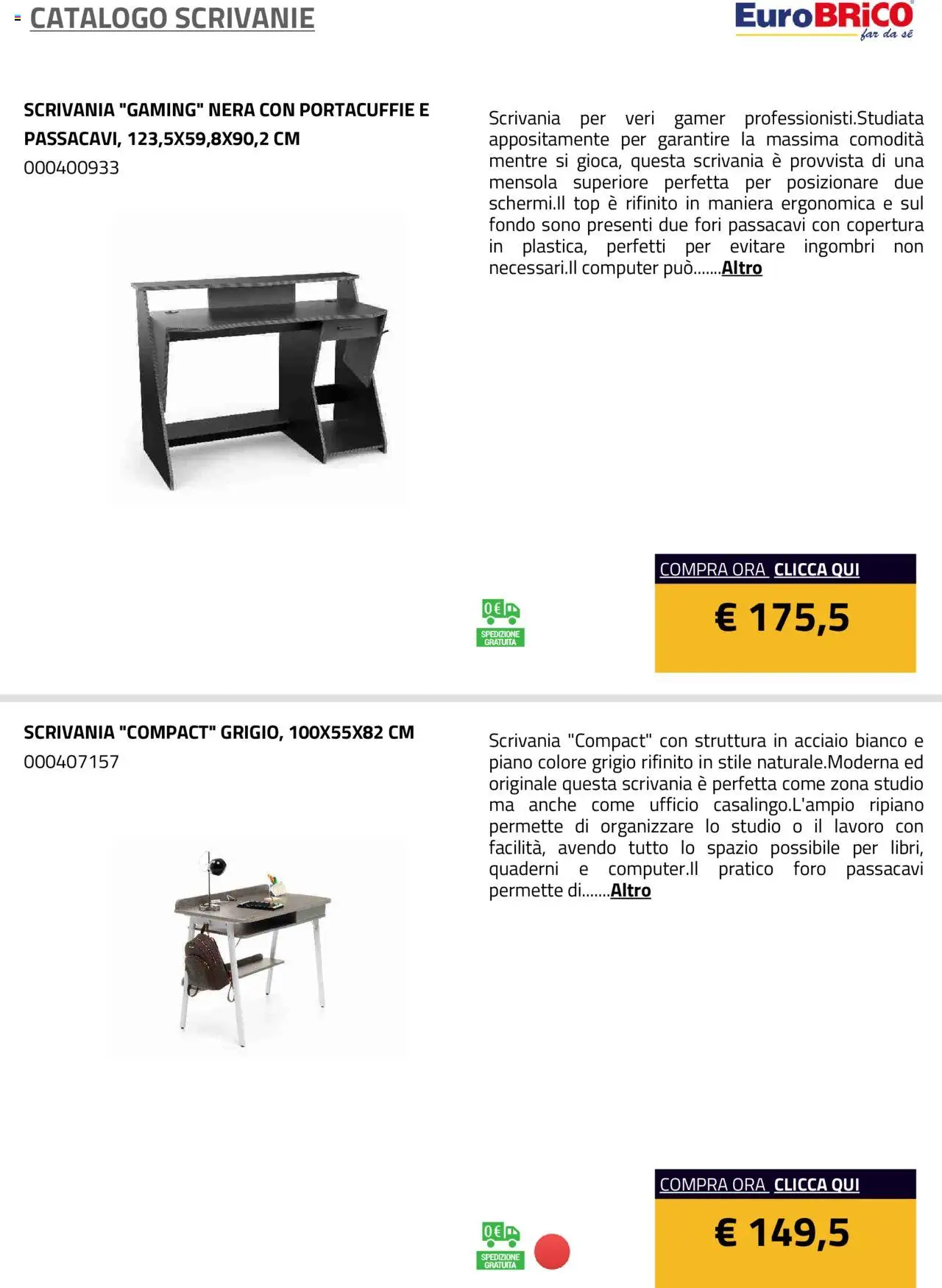 Eurobrico Scrivanie catalogo - pagina 13 - valido dal 23/07/2025