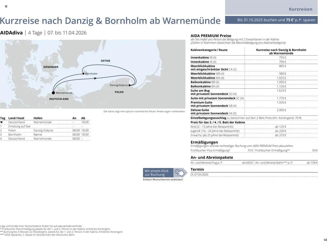 Aida Sommer 2026 - Seite 98 - gültig ab 01.03.2026