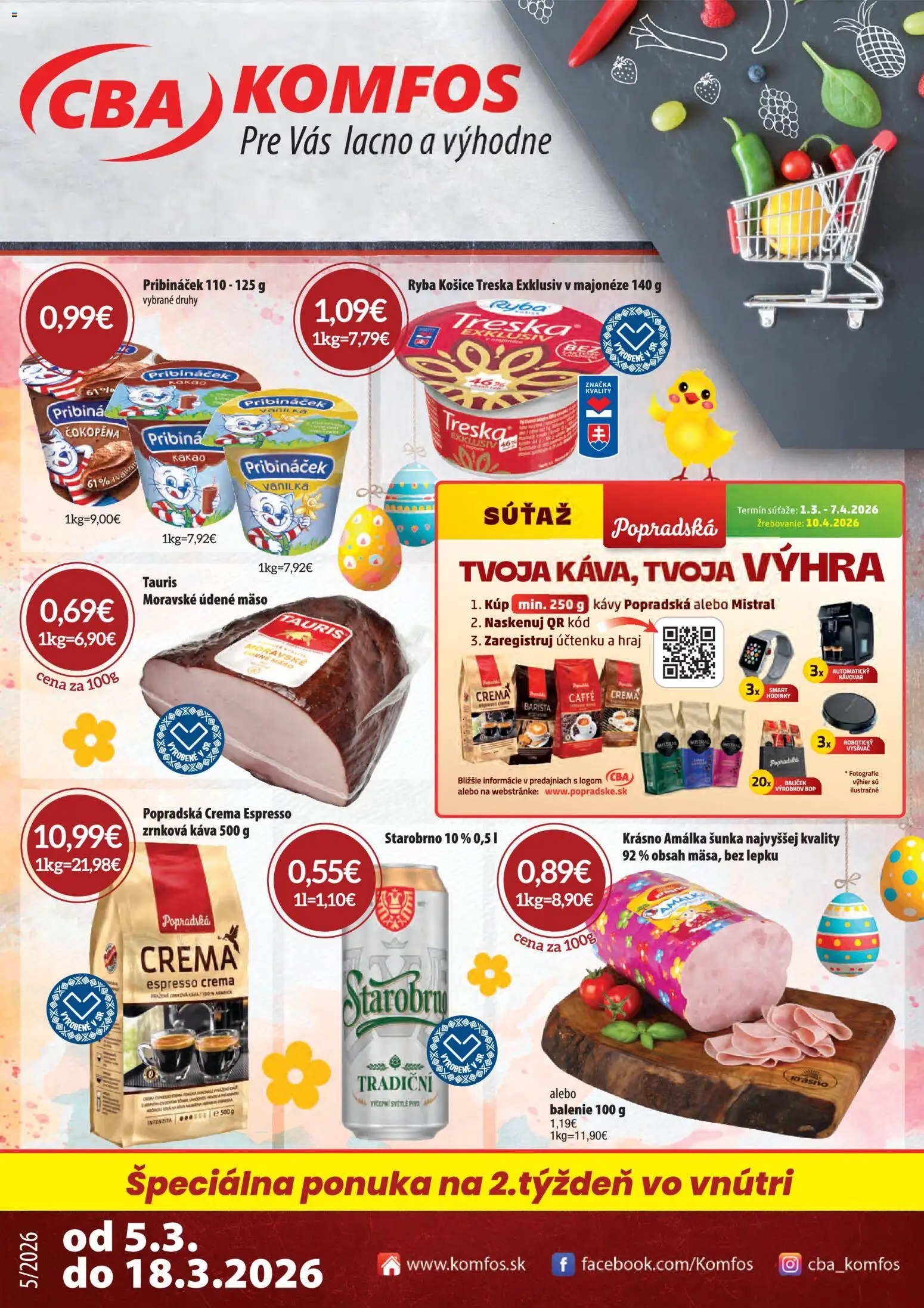 CBA Komfos leták - strana 1- platný od 05.03.2026