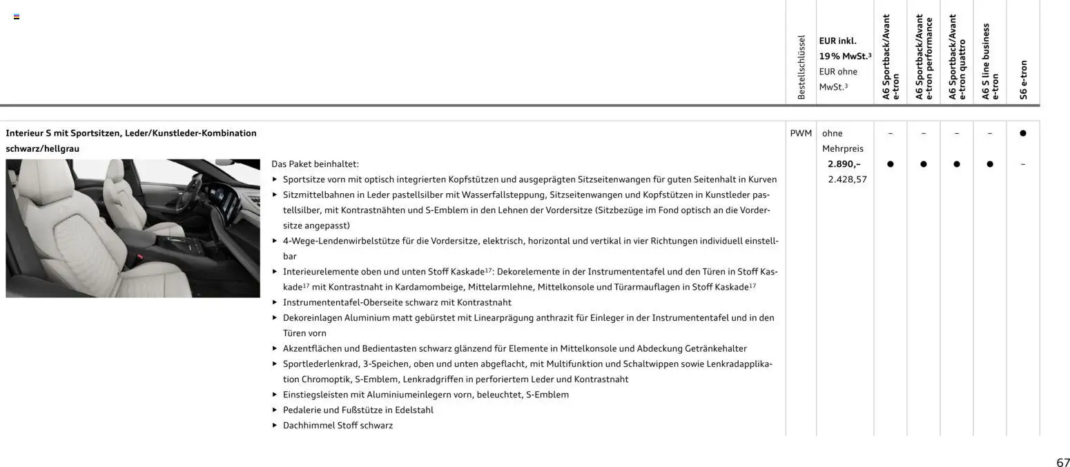 Audi  A6 e-tron - Seite 67 - gültig ab 01.10.2025