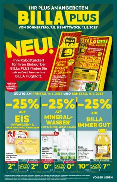 Vorschau Billa Plus Flugblatt gültig ab 07.08.2025