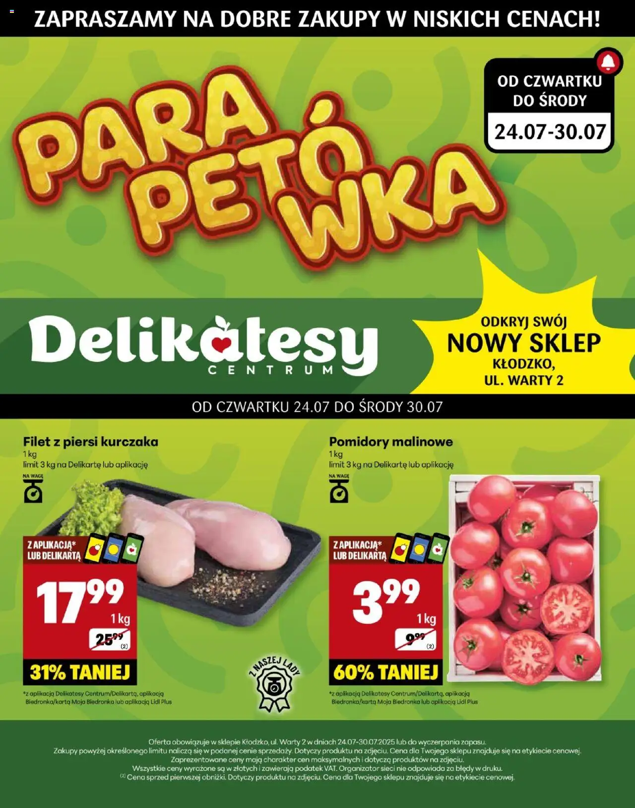 Delikatesy Centrum Gazetka - Kłodzko Otwarcie - strona 1- ważny od 24.07.2025