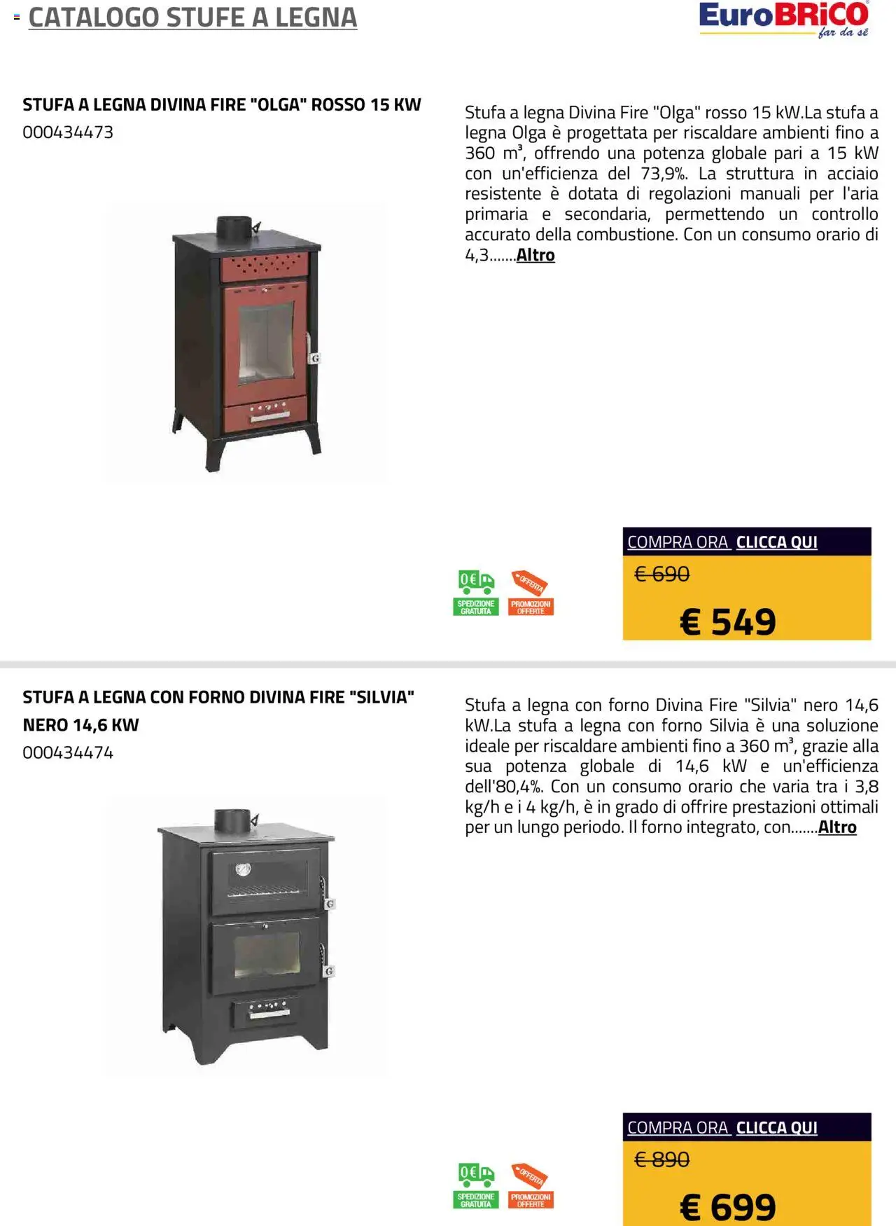 Eurobrico Stufe a Legna catalogo - pagina 39 - valido dal 23/07/2025
