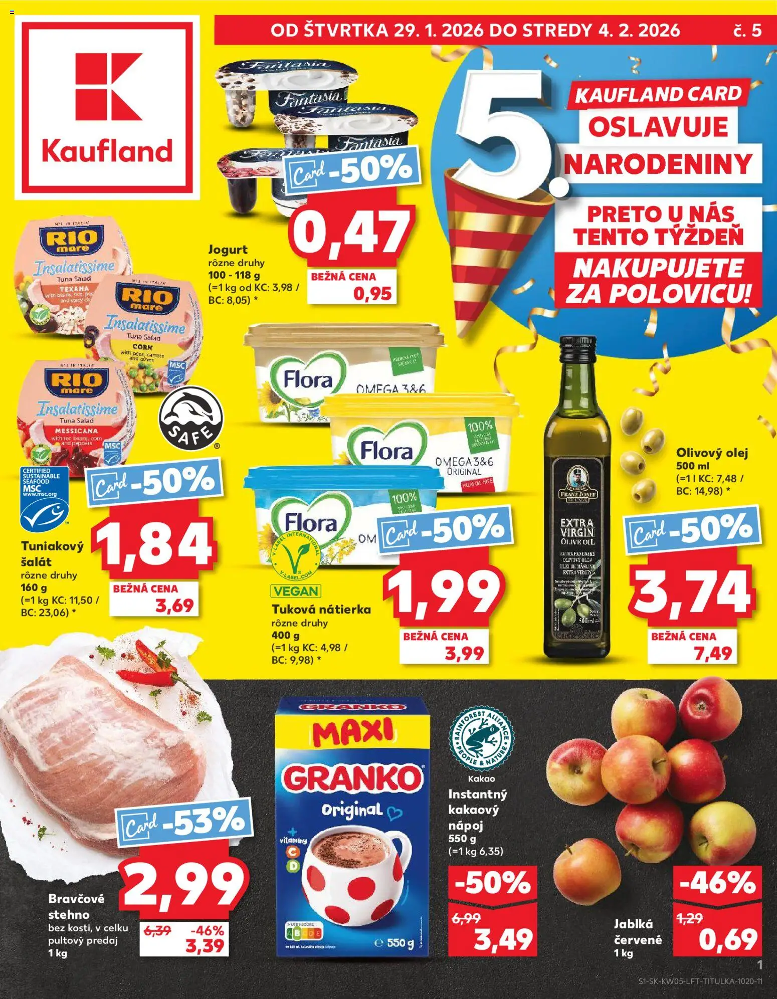 Kaufland leták - strana 1- platný od 29.01.2026