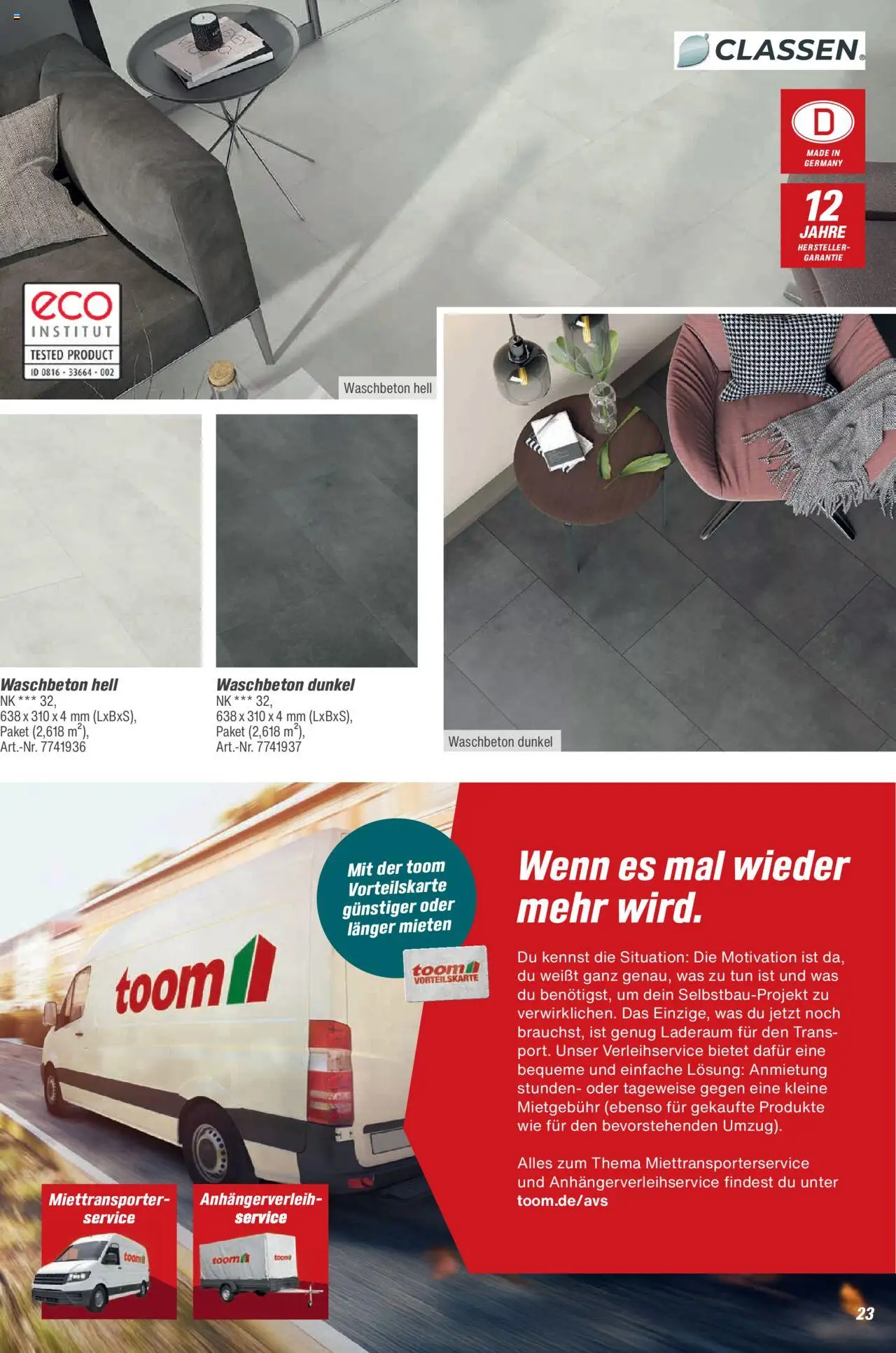 Toom Baumarkt Bodenbeläge & Zubehör 2025 - Seite 23 - gültig ab 21.08.2025