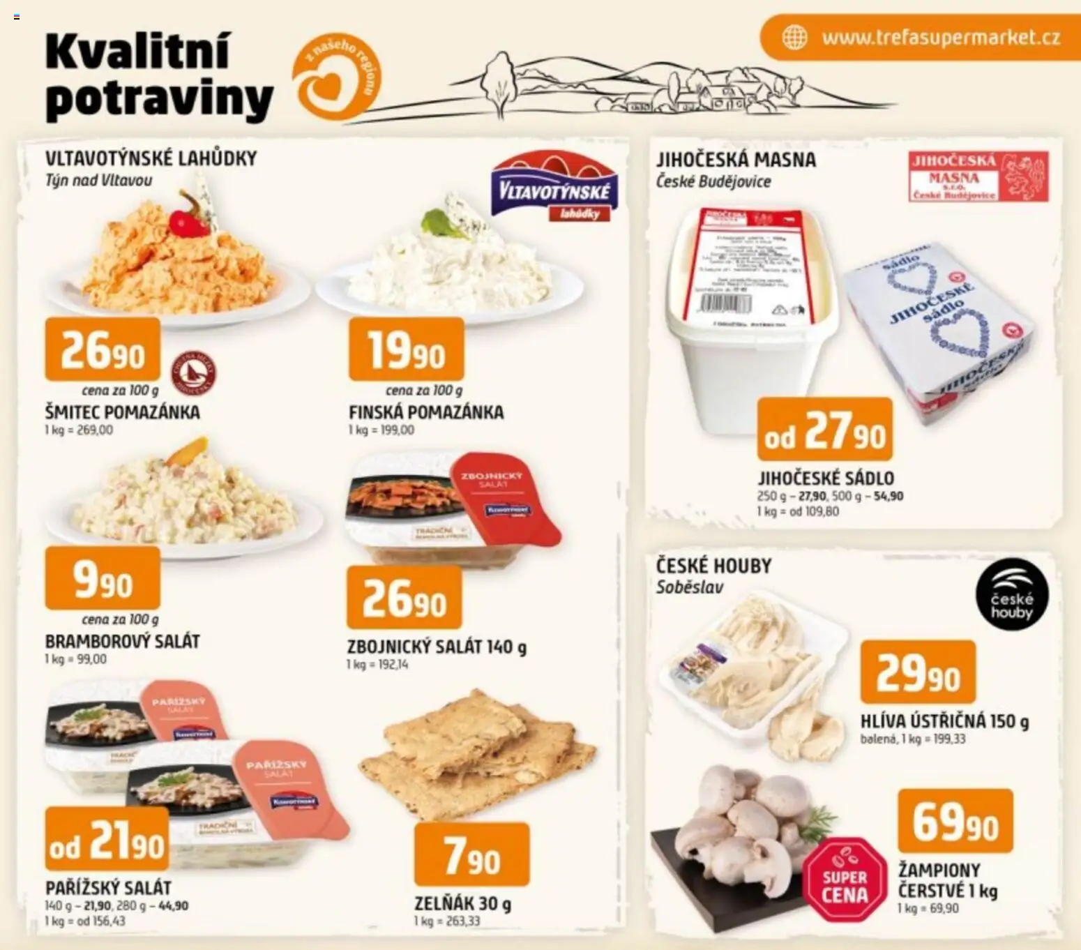 Trefa leták - Kvalitní potraviny z našeho regionu - strana 1- platný od 04.03.2026