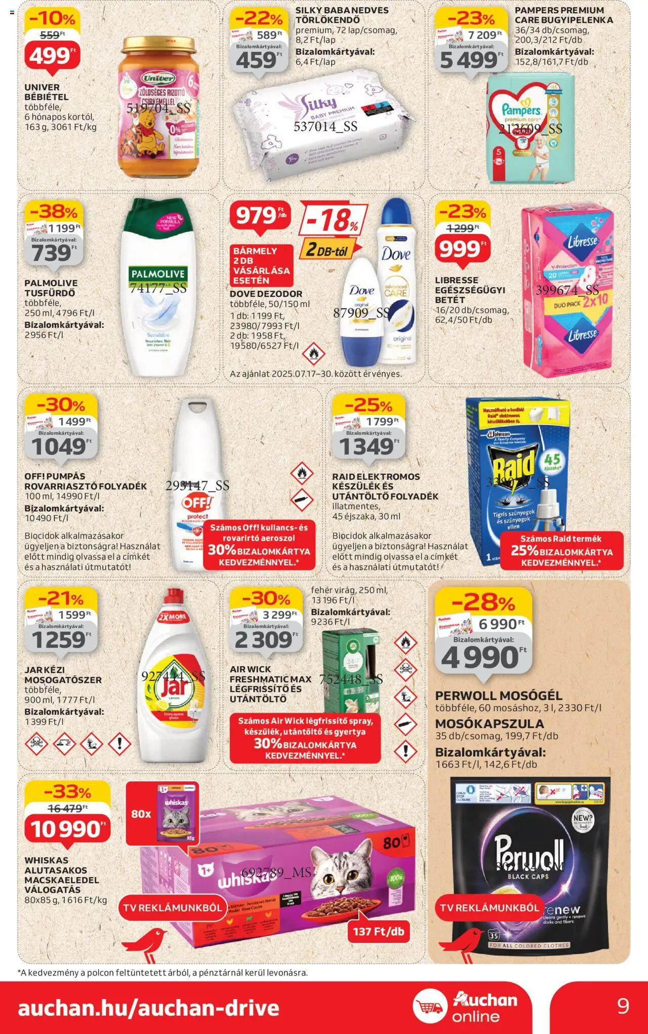 Auchan - Akciós újság Szupermarket - 9oldal - érvényes 2025.07.17.-tól