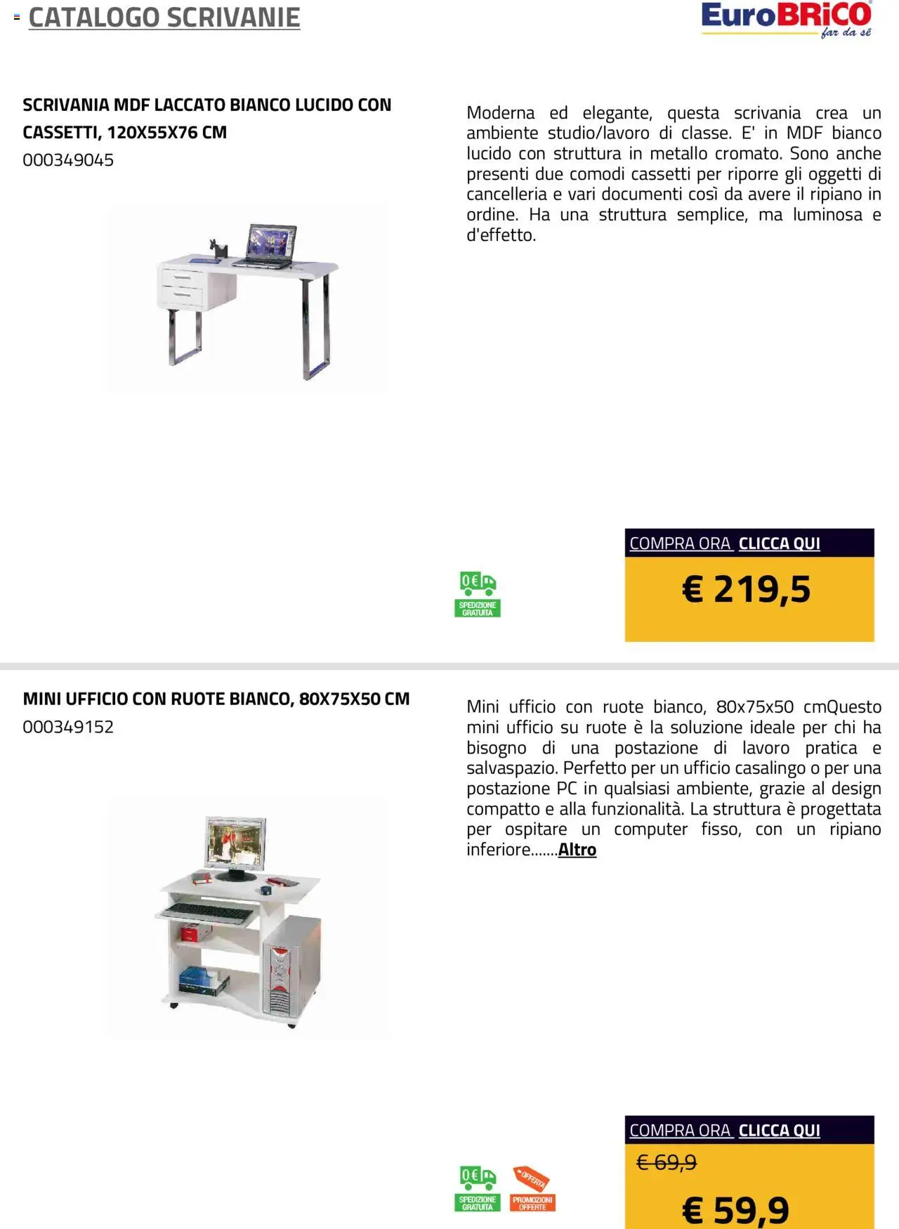 Eurobrico Scrivanie catalogo - pagina 6 - valido dal 23/07/2025