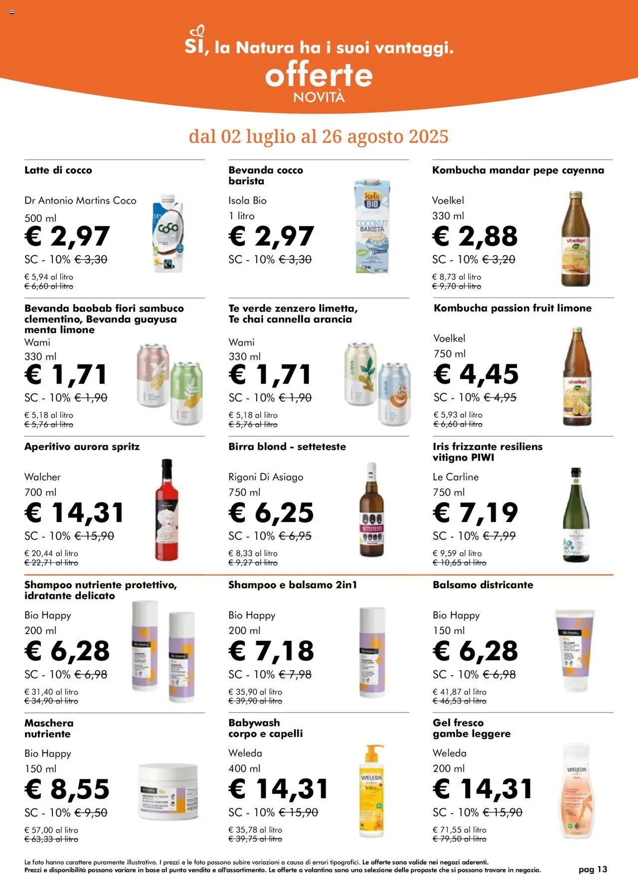 Volantino Natura Sì	 - pagina 13 - valido dal 02/07/2025